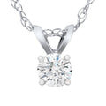 1 4 Carat Solitaire Lab Grown Diamond Pendant 14K White Gold
