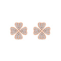 1 4 Cttw Natural Diamond 10Kt Pink Gold Earrings