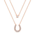 1 4 Cttw Natural Diamond 10Kt Pink Gold Necklace