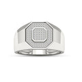 S925 Sterling Silver 1 4Ct Tdw Diamond Mens Ring White
