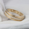 De Couer 10K Yellow Gold 1 4Ct Tdw Mens Wedding Band