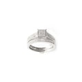 Igi Certified 1 4Ct Tdw Diamond Bridal Set In Sterling Silver