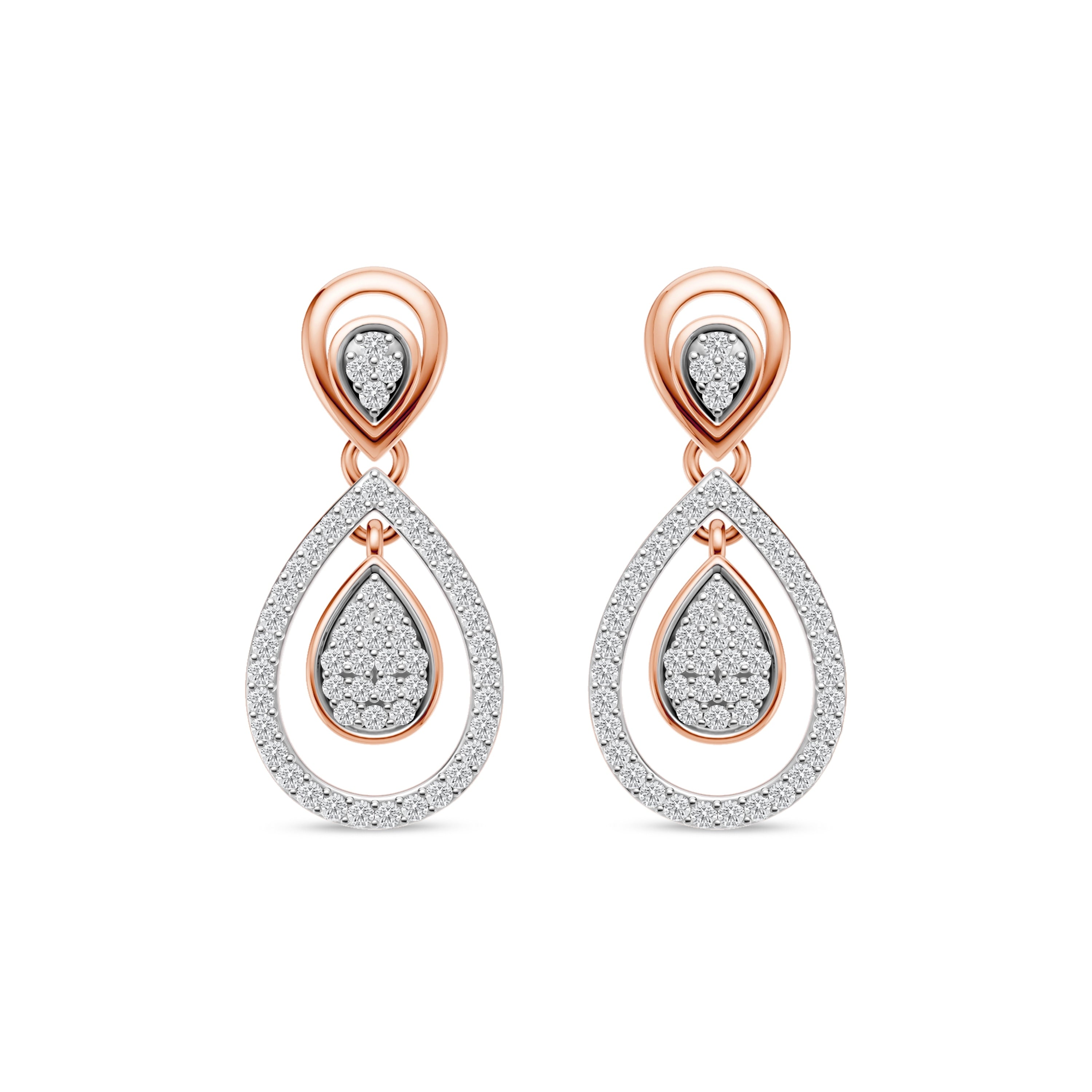 De Couer 1 4Ct Diamond Infinity Drop Earrings H I I2 White