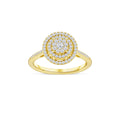 De Couer 10K Yellow Gold 1 4Ct Tdw Diamond Cluster Ring
