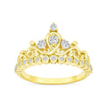 1 4Ct Tdw Diamond Crown Ring In 10K Gold By De Couer