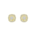 De Couer Igi Certified 10K Yellow Gold 1 4Ct Tdw Diamond Halo Cluster Earring