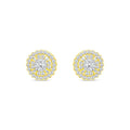 De Couer 10K Yellow Gold 1 4Ct Tdw Diamond Cluster Earrings