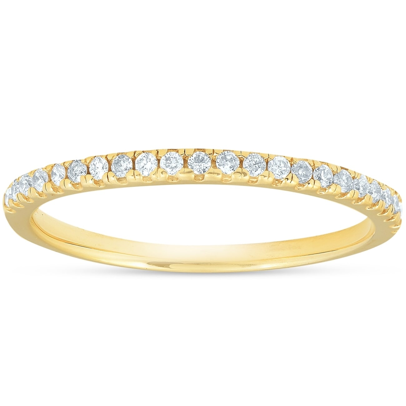 1 5Ct Diamond Wedding Ring Womens Stackable Band 10K Yellow Gold