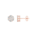Igi Certified 1 5Ct 2Ct Tdw Diamond Cluster Stud Earrings In 10K Rose Gold By De Couer