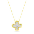 1 5Ct Tdw Diamond Clover Frame Pendant In 10K Gold By De Couer