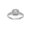 Sterling Silver 1 5Ct Tdw Diamond Cluster Ring White