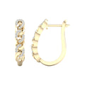 1 5Ct Tdw Diamond Cuban Link Hoop Earrings In 10K Gold By De Couer