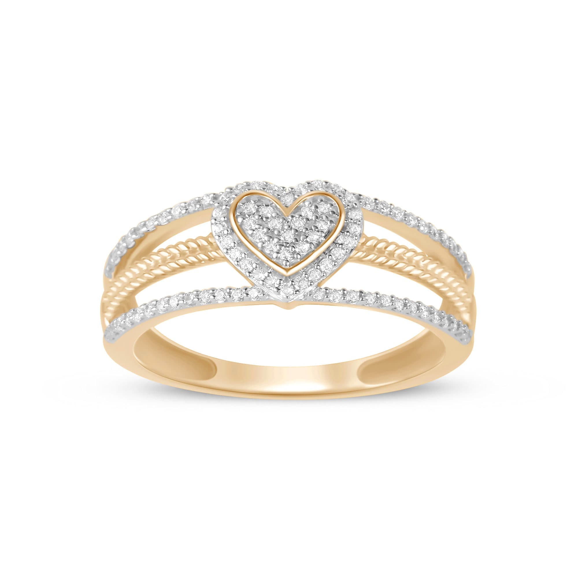 1 5Ct Tdw Diamond Heart Ring In 10K Gold