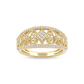 De Couer Igi Certified 10K Yellow Gold 1 5Ct Tdw Diamond Fashion Engagement Ring