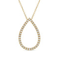 1 6Ct 1Ct Tdw Diamond Open Pear Nekclace In 14K Gold By De Couer