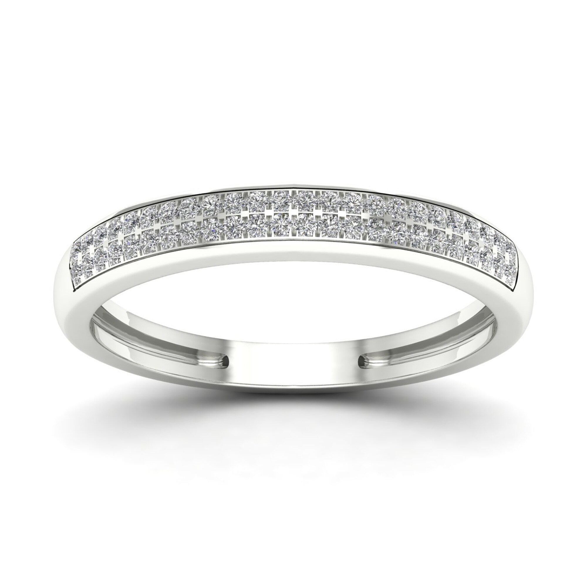 1 6Ct Tdw Diamond Vintage Style Ring In Sterling Silver White