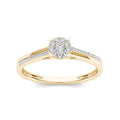 De Couer Igi Certified 10K Yellow Gold 1 6Ct Tdw Diamond Composite Engagement Ring