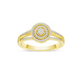 De Couer 10K Yellow Gold 1 6Ct Tdw Diamond Halo Engagement Ring