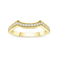 De Couer 10K Gold 1 6Ct Tdw Diamond Contour Wedding Band