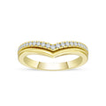 1 6Ct Tdw Diamond Contour Wedding Band In 10K Gold By De Couer
