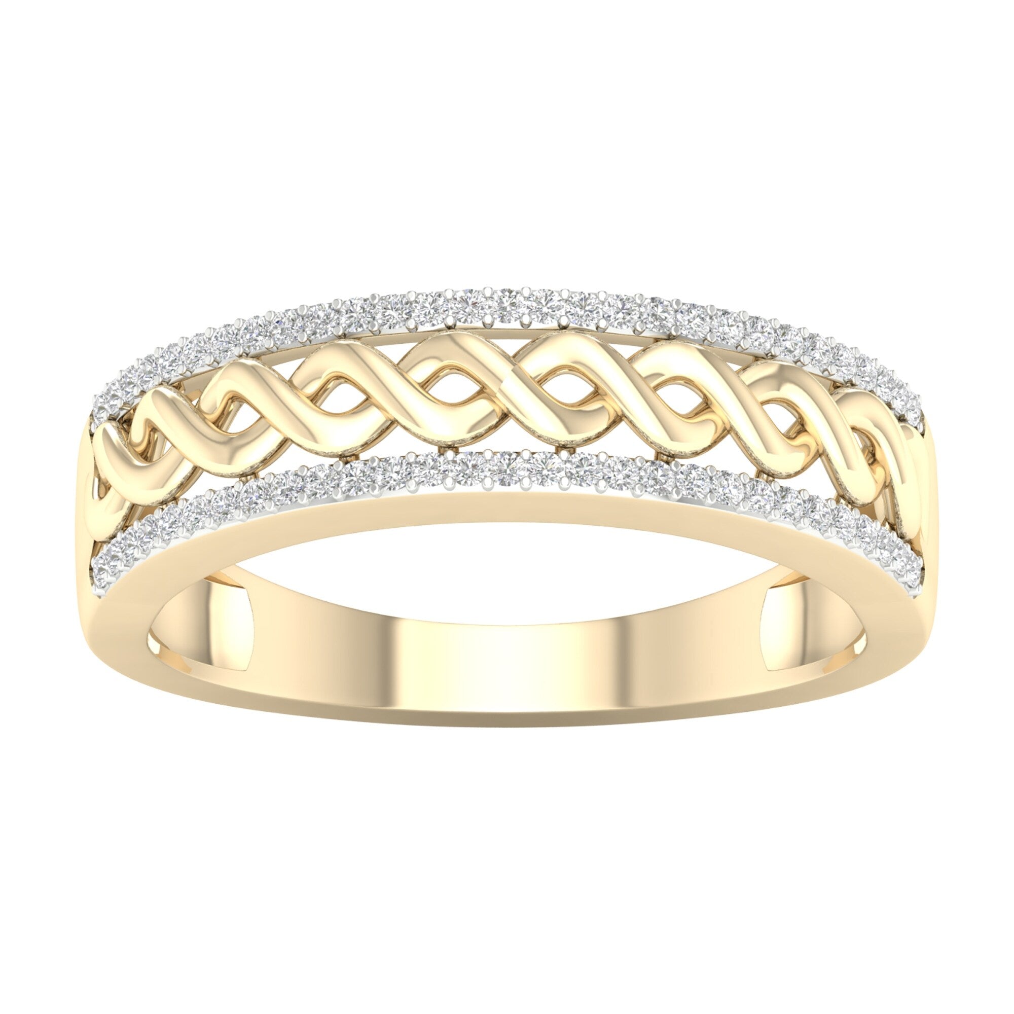 1 6Ct Tdw Diamond Cuban Link Mens Ring In 10K Gold