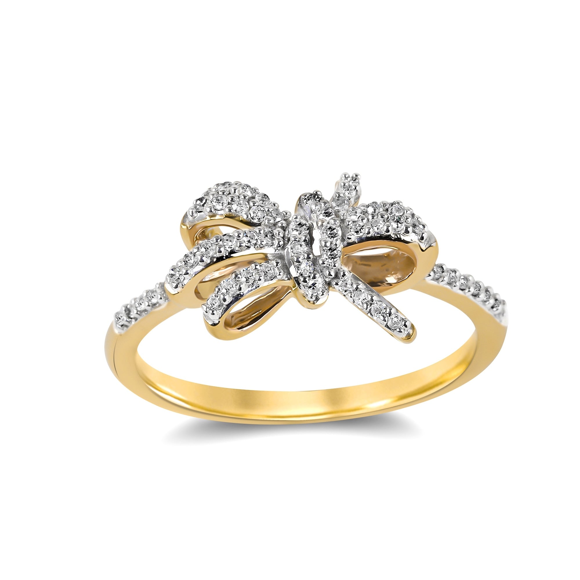 1 6Ct Tdw Diamond Knot Ring In 10K Gold By De Couer
