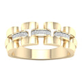 Igi Certified 1 6Ct Tdw Diamond Mens Wedding Band In 10K Gold By De Couer