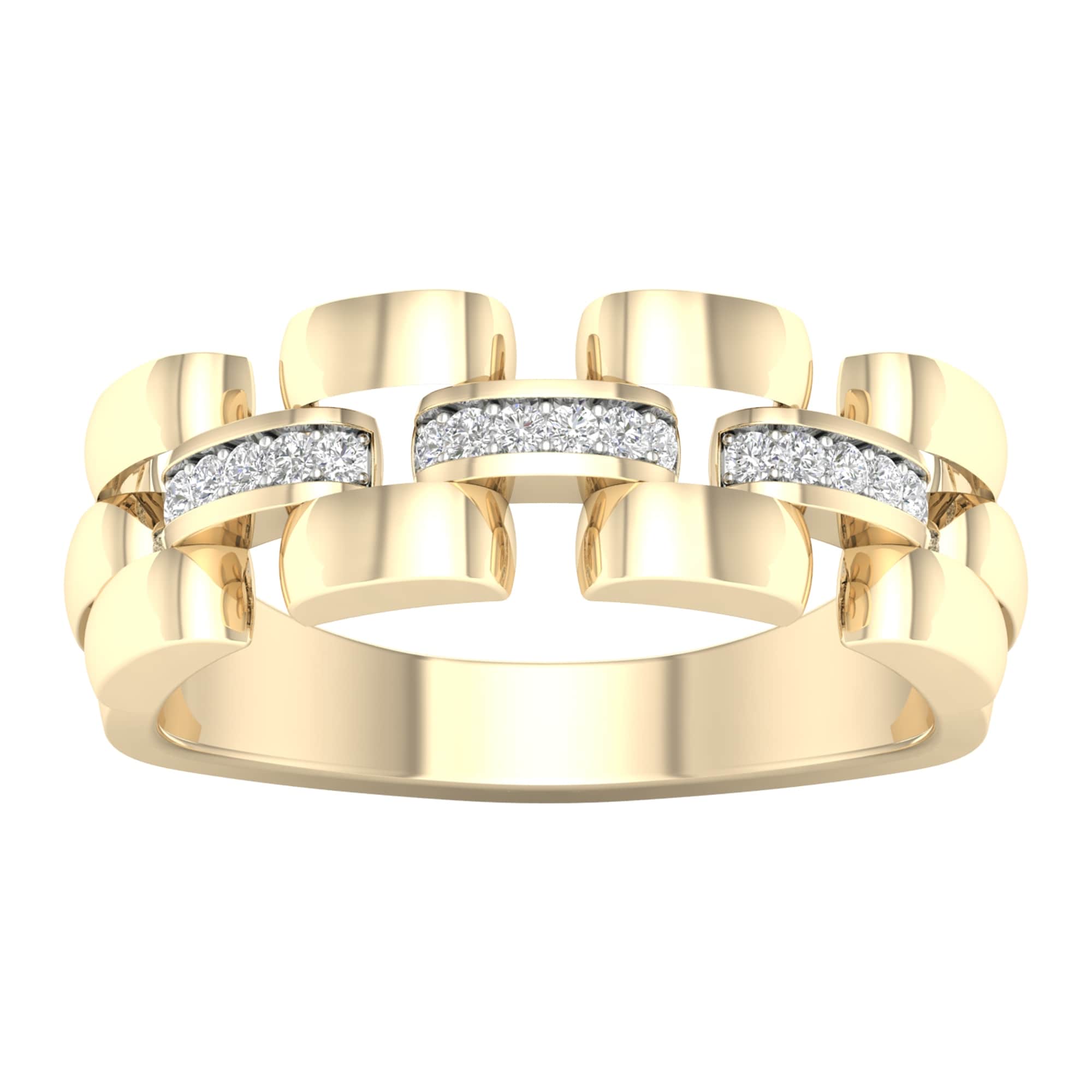 Igi Certified 1 6Ct Tdw Diamond Mens Wedding Band In 10K Gold By De Couer
