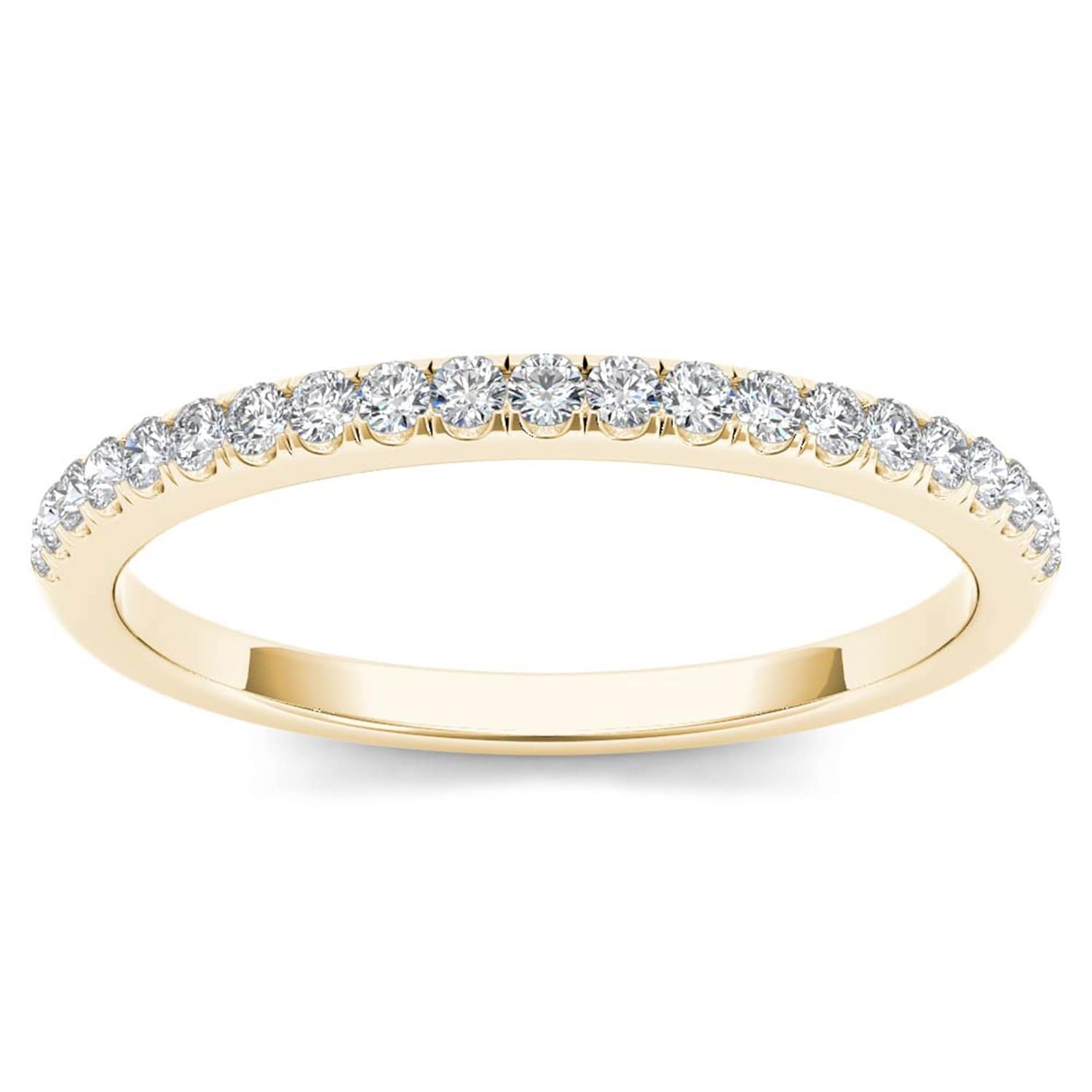 De Couer Igi Certified 10K Yellow Gold 1 6Ct Tdw Wedding Band