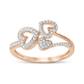 1 6Ct Tdw Diamond Heart Ring In 10K Gold