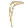 Marquee Jewels 1 8 Carat Diamond V Ring In 14K Yellow Gold