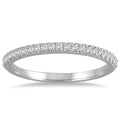 1 8 Carat Tw Diamond Wedding Band In 14K White Gold