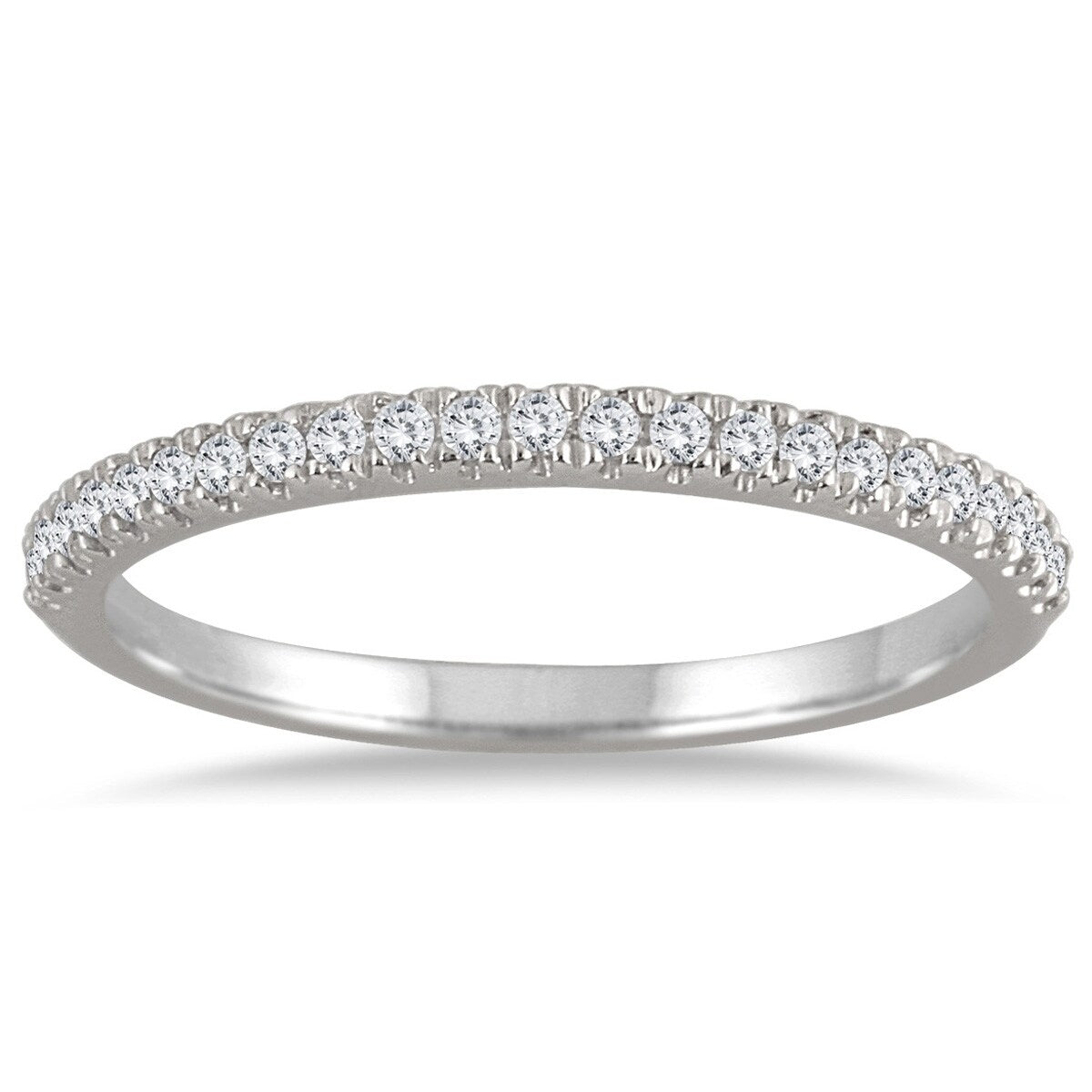 1 8 Carat Tw Diamond Wedding Band In 14K White Gold