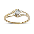 De Couer Igi Certified 10K Yellow Gold 1 8Ct Tdw Diamond Cluster Ring