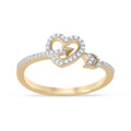 1 8Ct Tdw Diamond Heart Ring In 10K Gold