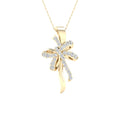 1 8Ct Tdw Diamond Bow Necklace In 10K Gold By De Couer