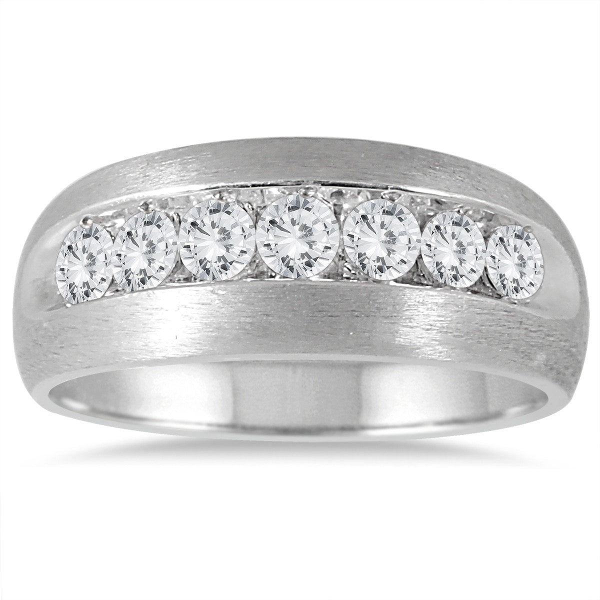 1 Carat Tw Diamond Mens Ring In 10K White Gold