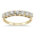 1 Carat Tw Seven Stone Diamond Wedding Band In 14K Yellow Gold