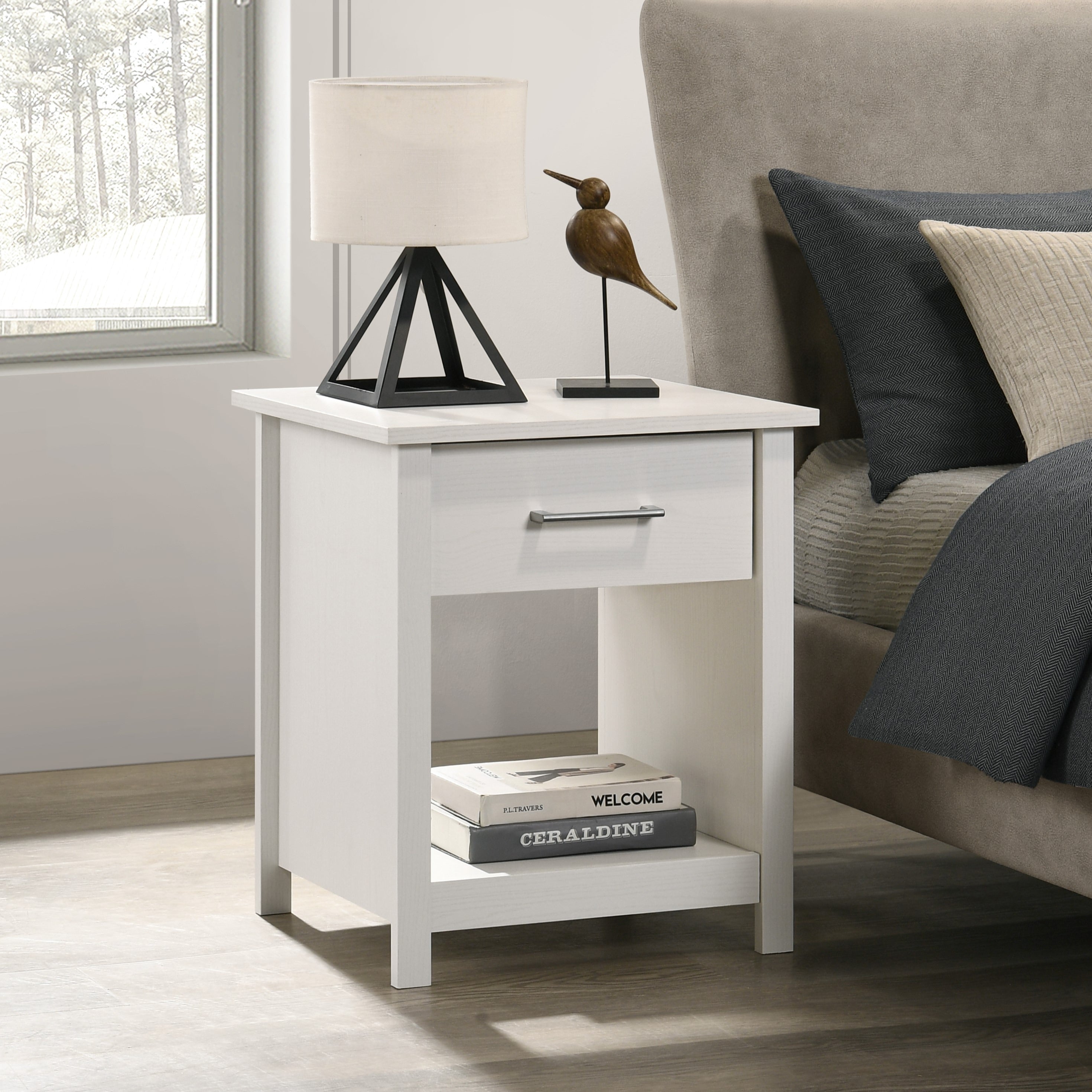 1 Drawer Nightstand Bedside Table