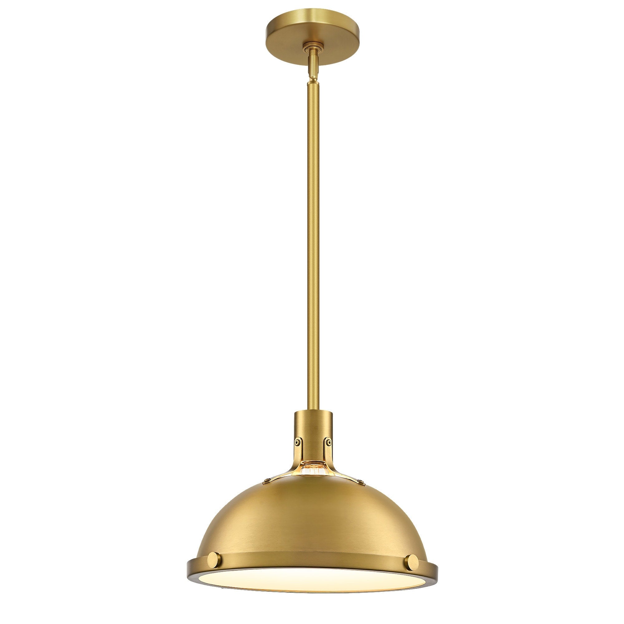 3 Light Farmhouse 3 Light Dome Chandelier Metal Pendant Light Large Dome Pendant