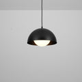 1 Light 11.8 Modern Farmhouse Black Dome Frosted Glass Globe Pendant Light For Kitchen Island 11.8 In. W X 9.84 In. H