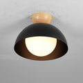 1 Light 11.8 Modern Farmhouse Black Semi Flush Mount Ceiling Light 11.8 In. W X 9.84 In. H