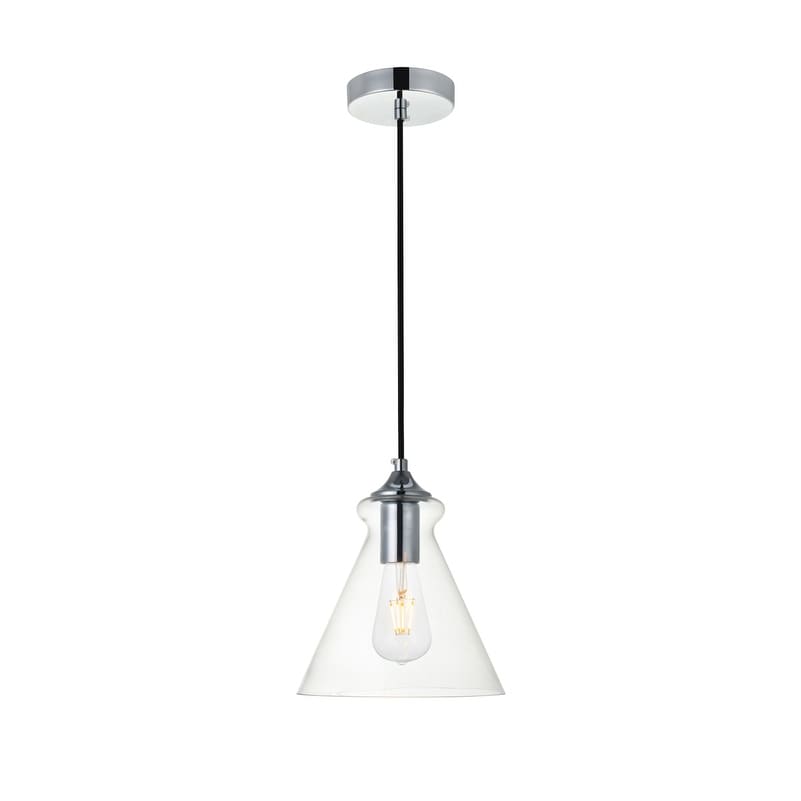 1 Light 8 Inch Pendant With Clear Glass