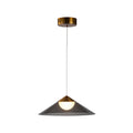 1 Light Antique Gold Single Pendant With A Smoke Acrylic Shade