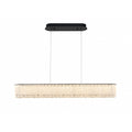 1 Light Black Led Chandelier With Clear Crystals