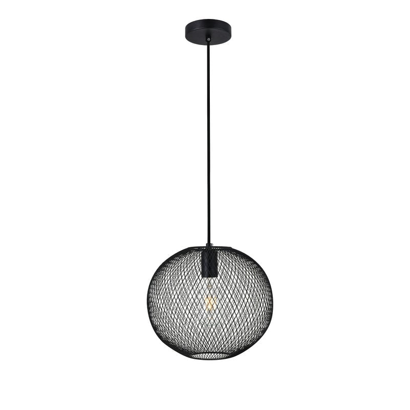 1 Light Black Pendant With 13 Inch Iron Shade