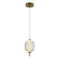 1 Light Brass Dimmable Led Single Pendant With A Clear Pc Shade