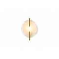 1 Light Brass Wall Sconce With A Natural Alabaster Accent