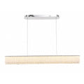 1 Light Chrome Led Chandelier With Clear Crystals
