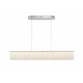 1 Light Chrome Led Chandelier With Clear Crystals
